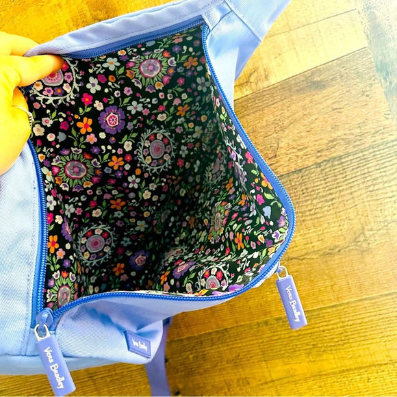 Vera Bradley Nylon Purple Large Sling Lightweight Backpack - Picture 6 of 8